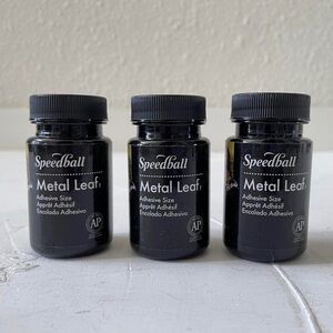 Speedball Mona Lisa Metal Leaf Adhesive-2oz Lot Of 3 NEW
